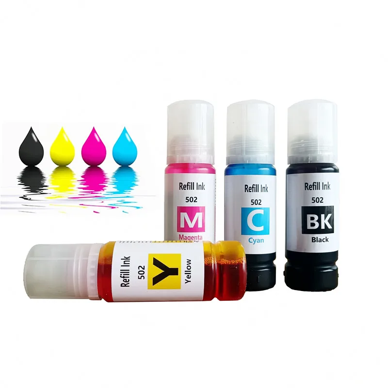 502 T502 Refill Ink Bottles for Epson 502 Ink Refill for L6160 L6161 L6170 ET-4760 ET-4750 ET-3850 ET-2850 ET-2760 ET-3760