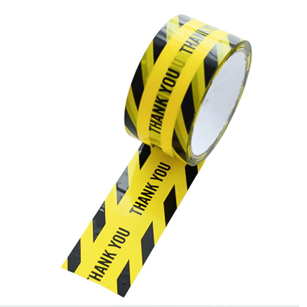 48mm*25m Yellow Caution Tape Safety Waterproof Construction Danger Area Halloween Caution Adhesive Tape Roll Party Decorations