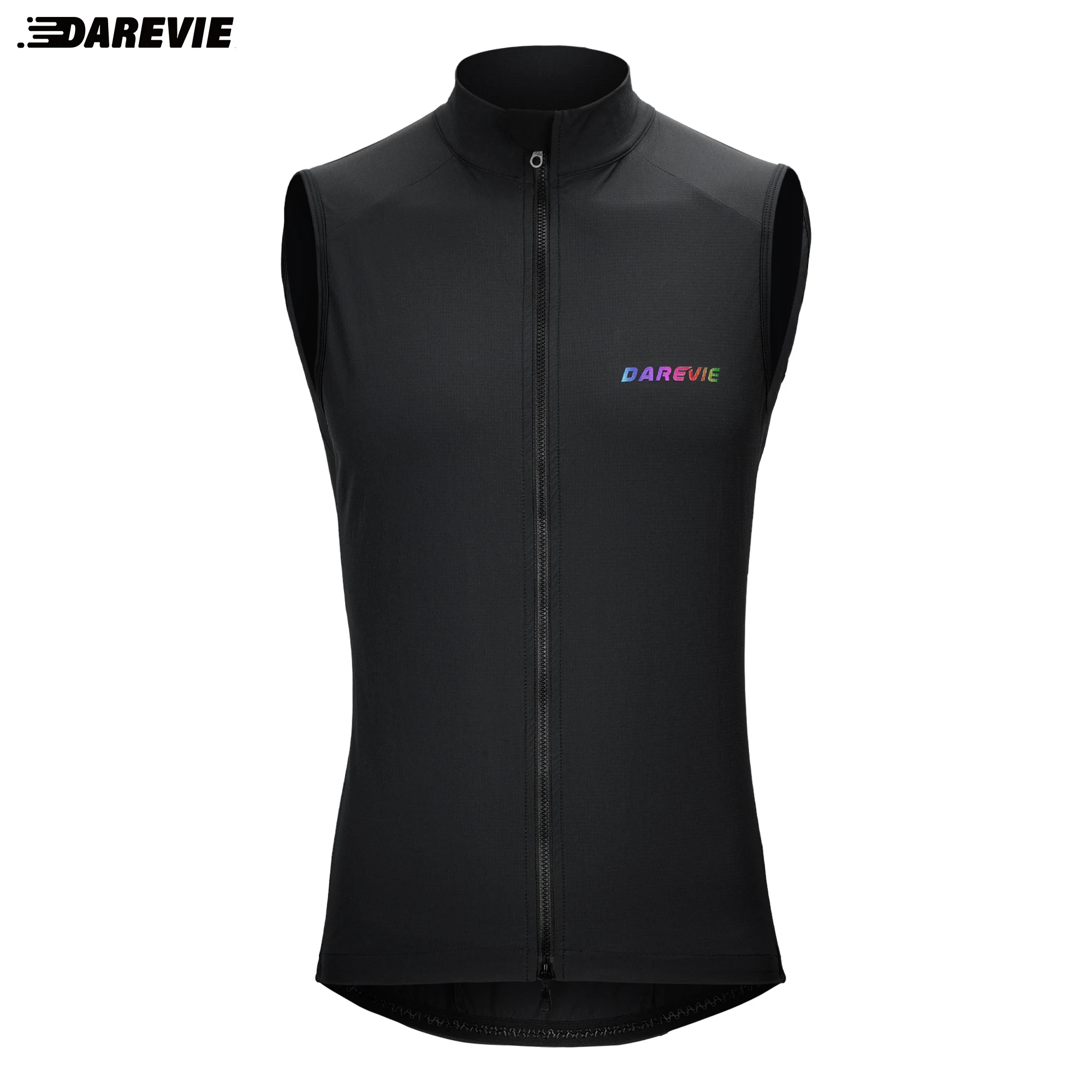 Cycling Windproof Waterproof Vest with Dual Zippers and Back Pocket