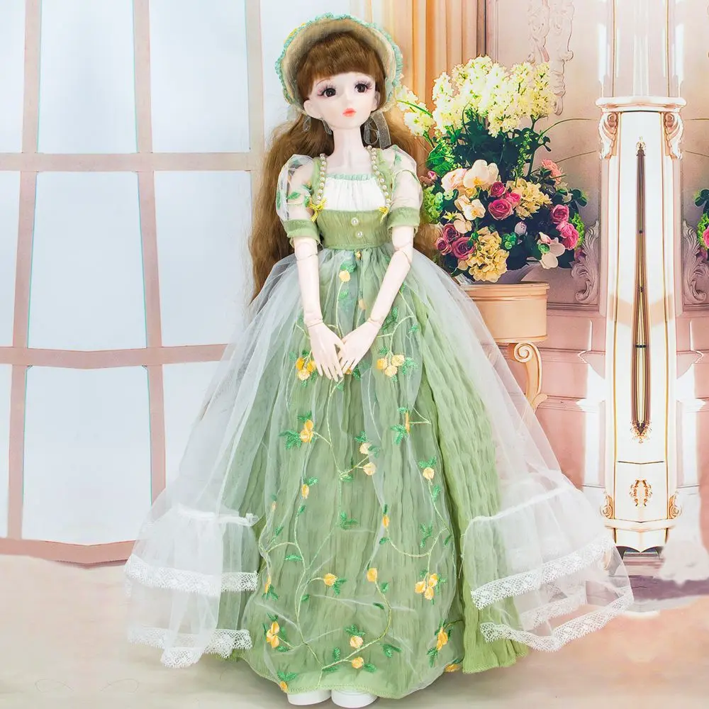 

New 60cm Bjd Doll Full Set 1/3 Princess Skirt Multi-joint Fashion Style Exquisite Doll Girl Toy Diy Dress Up Birthday Gift