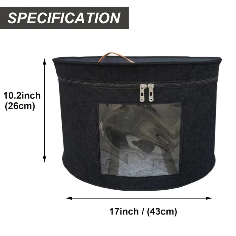 1PC Portable Hat Storage Box, Large Capacity Circular Travel Hat Container with Dust Cover, Toy and Clothing Storage Bag