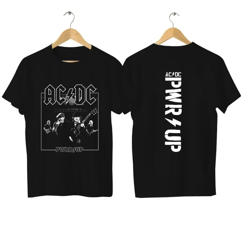 AC PWRDUP Live DC Print Tshirt Men Women Male Cotton Hip Hop Fashion Oversized Kid T-shirts Summer Clothes