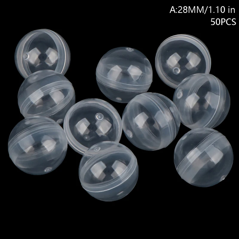 Capsules en plastique transparentes, 50 pièces, jouet, boule Surprise, petit conteneur, fabrication de choses, modèle