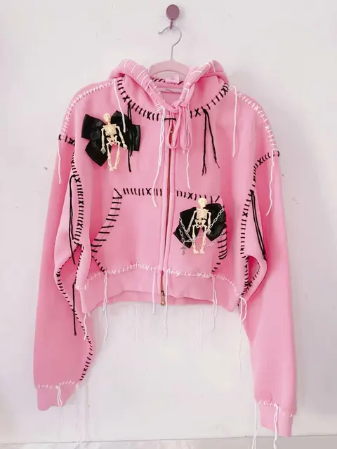Contrast Stitching Hooded Top 4