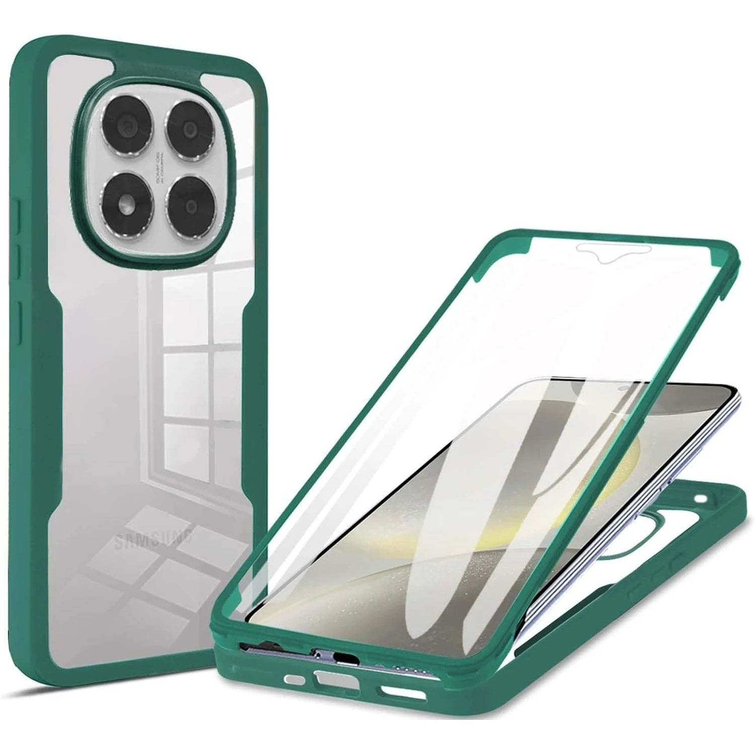 360° All-Round Shockproof Clear Case with Built-in Screen Protector