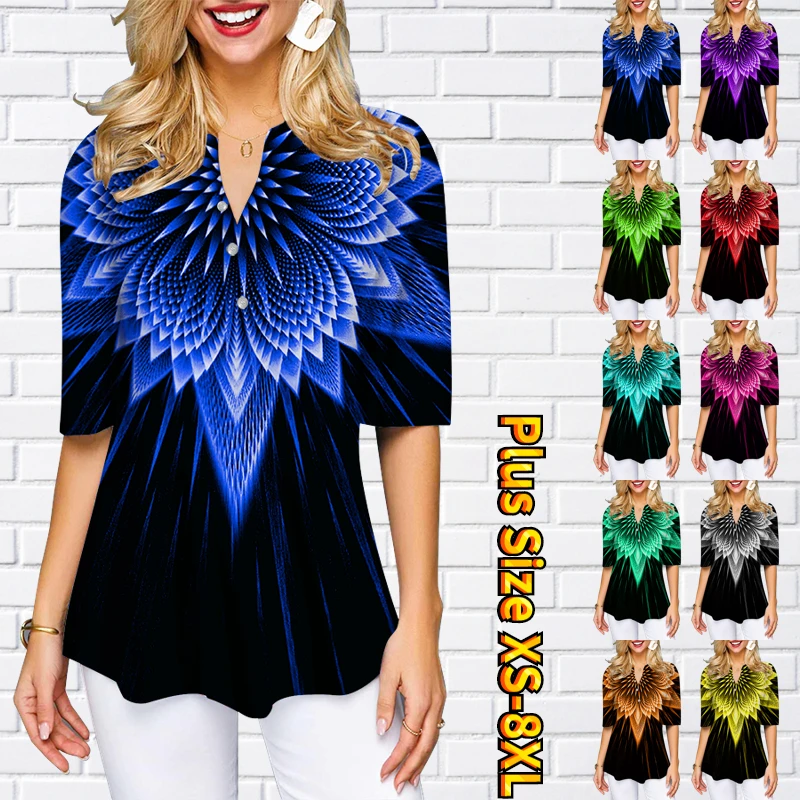 

2023 New Loose T-shirt Spring Summer Everyday Street Fashion Top New Design Printed Half Sleeve Clothes Women's Casual Pullover