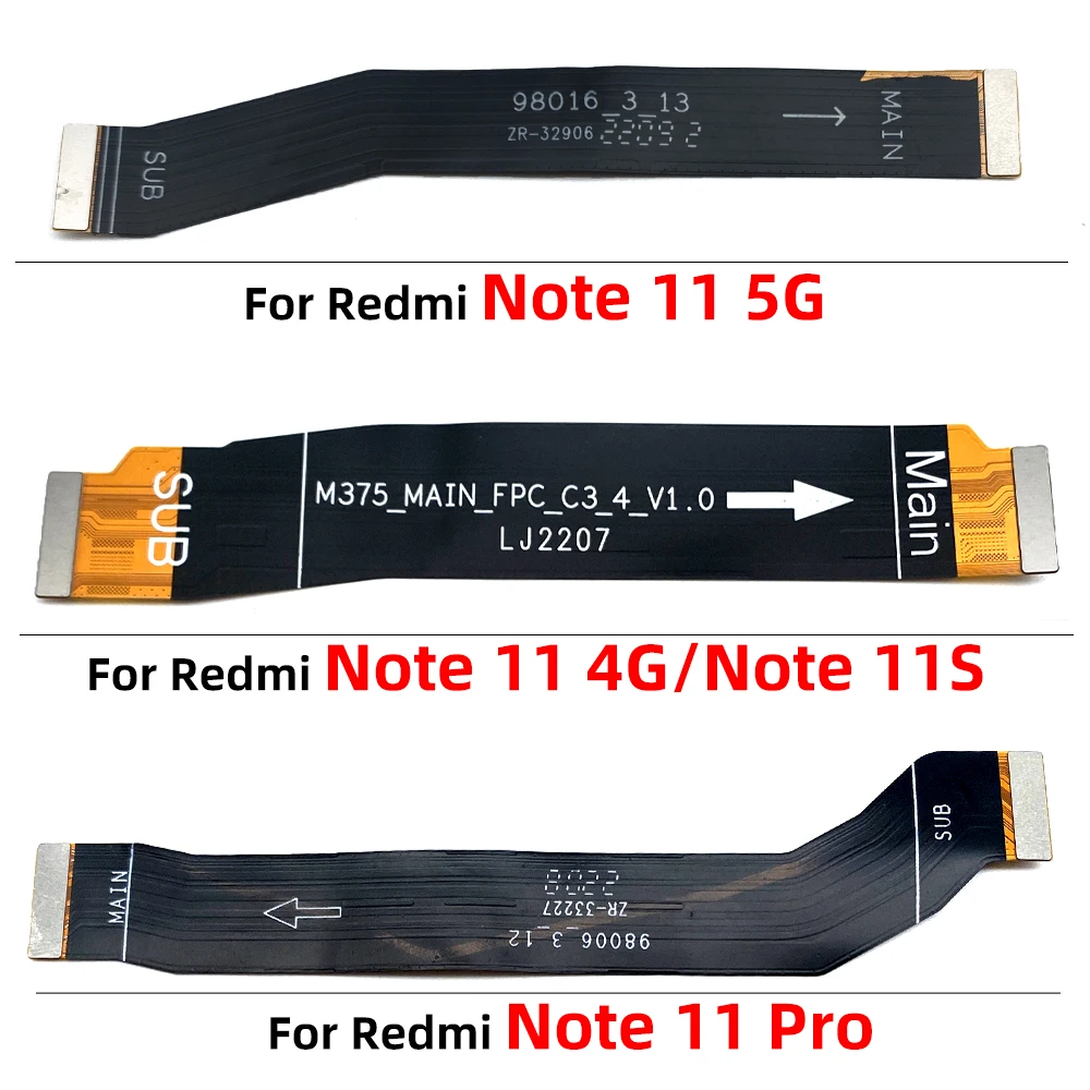 New Main FPC LCD Display Screen Connect Mainboard Flex Cable Ribbon Part For Xiaomi Redmi Note 10 10S 11 4G 5G 11S Pro Plus