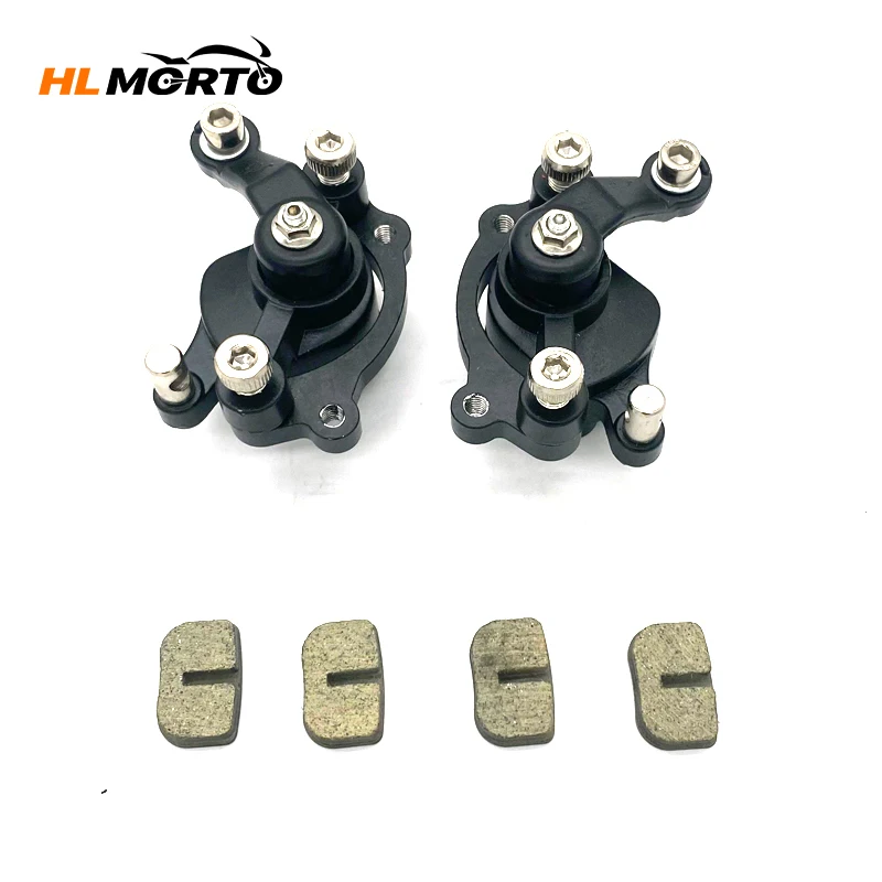 Front Rear Disc Brake Caliper With 4Pcs Pads For 43Cc 47Cc 49Cc Chinese Mini Moto Kids Atv Quad Dirt Pocket Bike Gas Scooter
