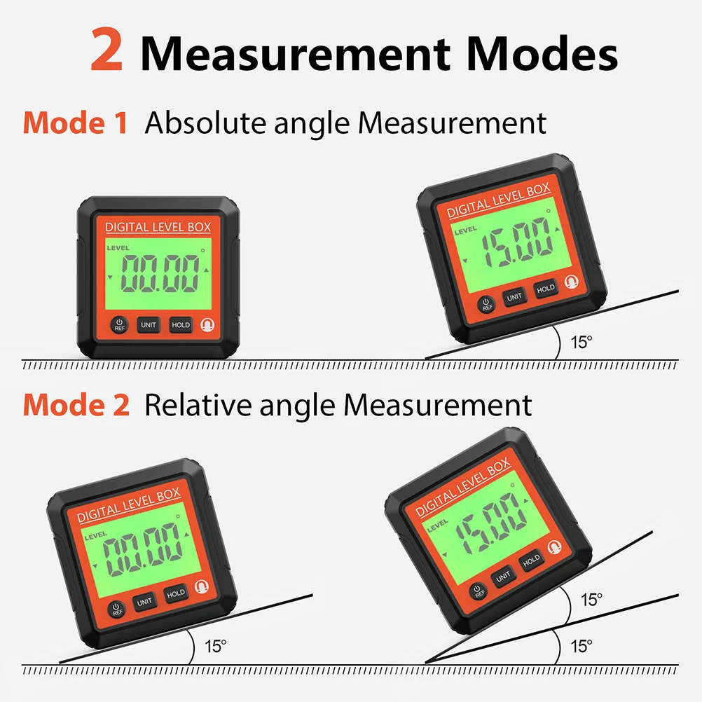 Protractor Digital Portable Level Spirit Angle Finder Black Gauge Leveler Inclinometer