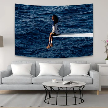Tapisserie murale SZA SOS Meme Album 90 x 150 cm, décoration de chambre esthétique, bannière d'art musical moderne, couverture vintage 1