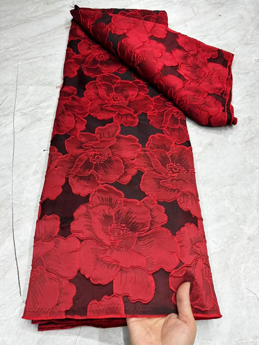 Nigerian Brocade Lace Fabric African Jacquard Gilded for Sewing Dresses
