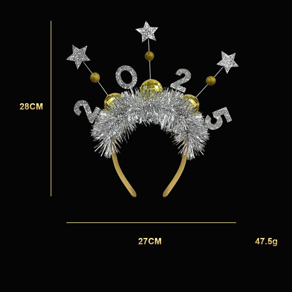 Christmas New Year Fireworks Hair Hand New Year Party Photo Props Headband Holiday Dress Up Props