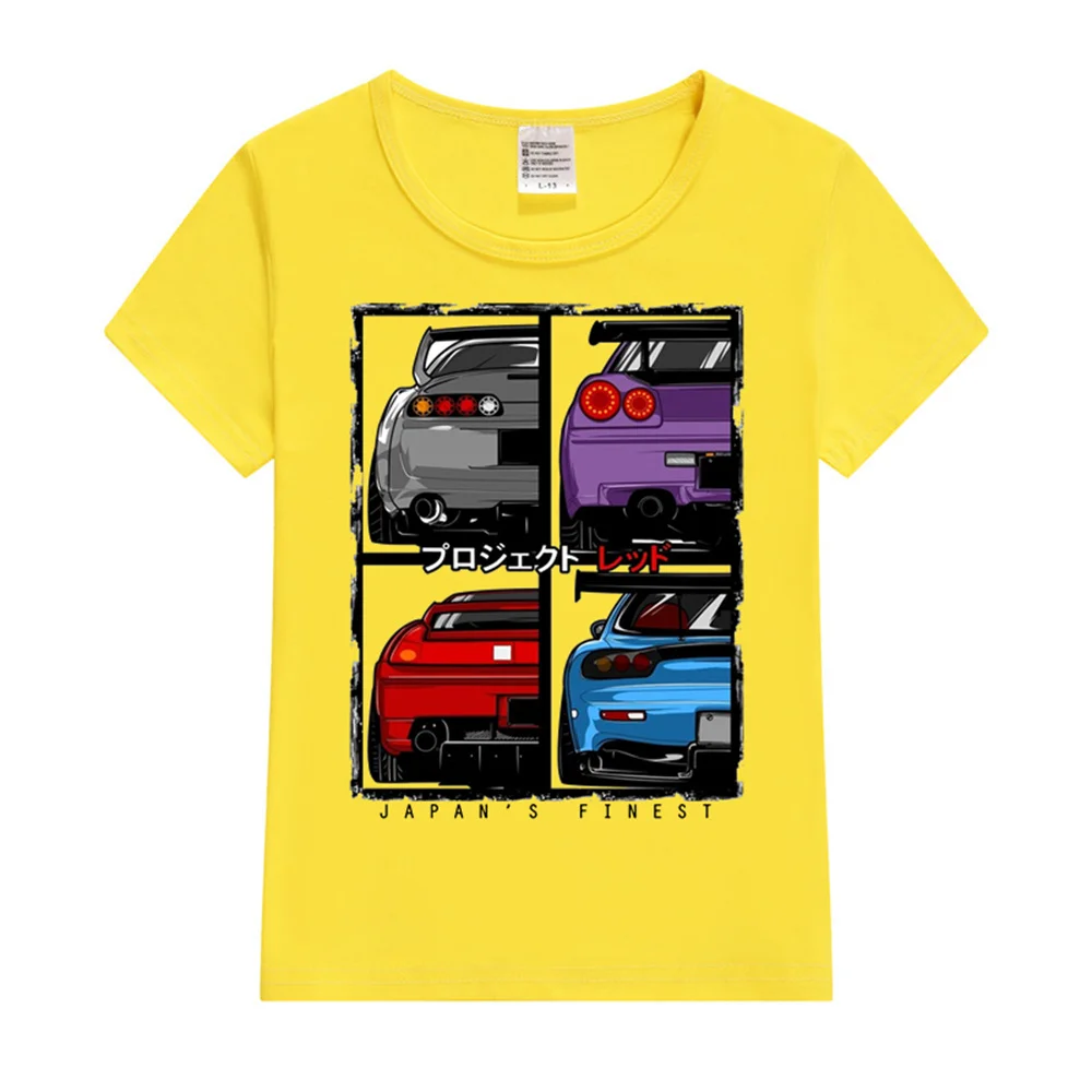 Japans Finest  Supra  R34  NSX  FD3S RX7 Kids T-Shirt Children T-Shirt Cartoons Kid Tee Shirts Casual Clothes Boy Girl Tops 5