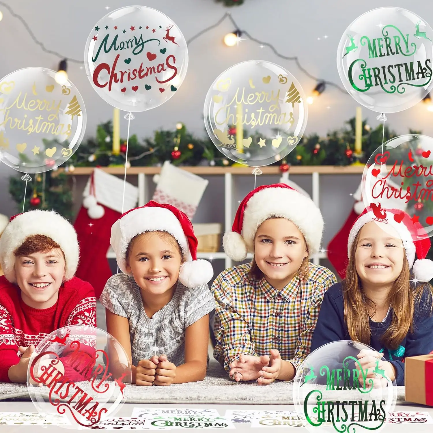 Halloween Balloon Stickers - 12 Pcs Bobo Balloon Decals For Party Decor