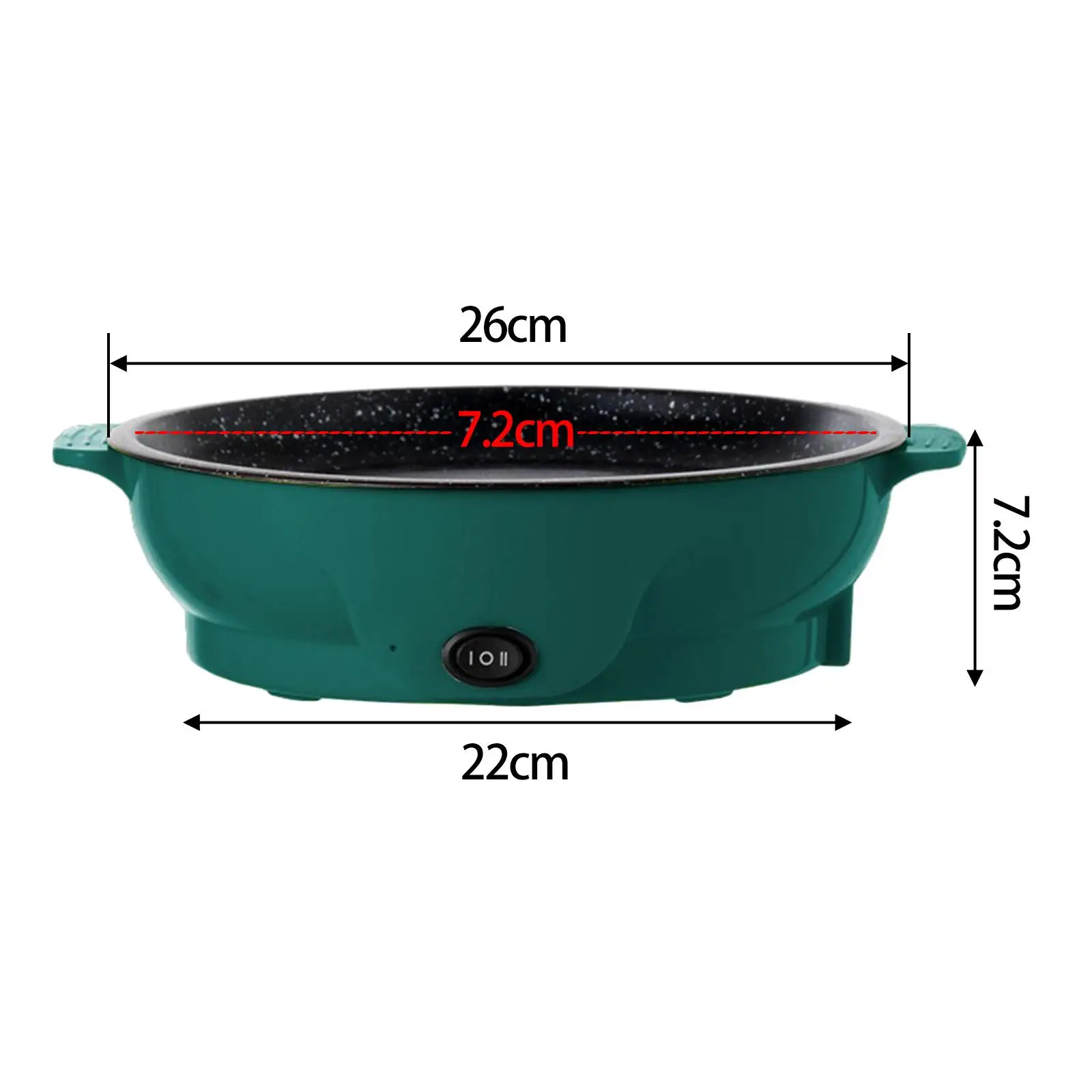Electric Griddle 110V Barbecue Cooker Flat Top Grill Camping Nonstick Stay Cool Handles Electric Baking Tray Electric Skillet