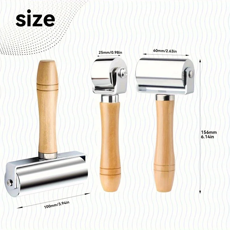 1PC Leather Glue Laminating Roller Leather Press Edge Roller Platen Tools for Craft DIY Laminating Tool for Leather Craft - 2