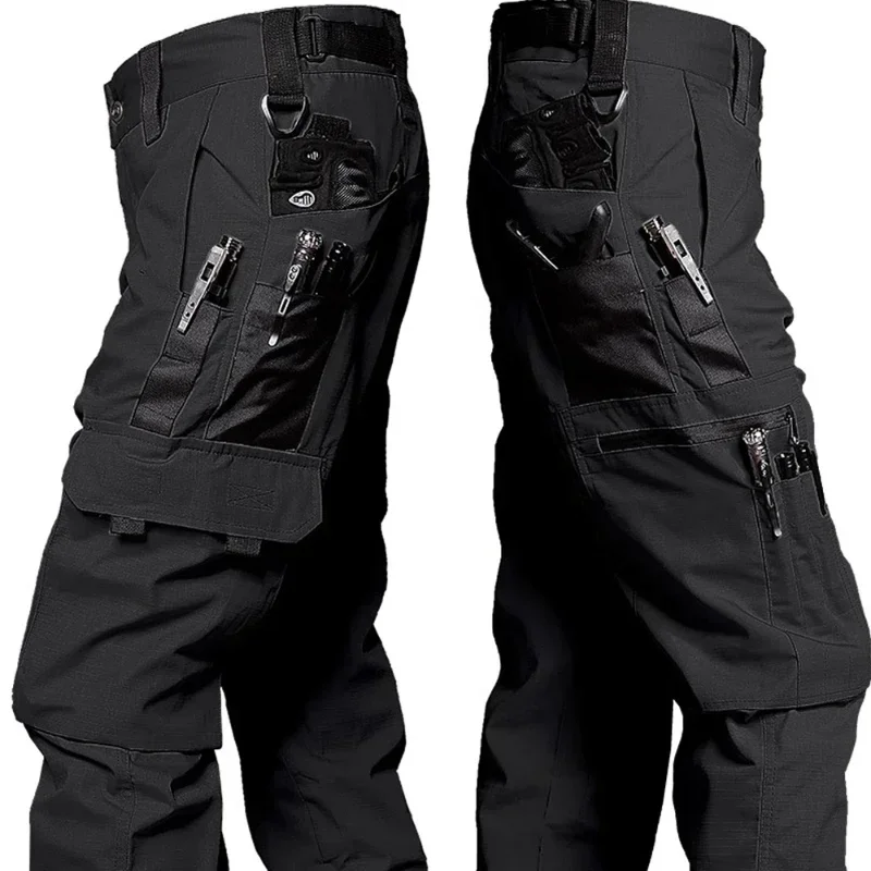 Pantaloni Tattici Big Multi-Pocket Men New Work Cargo Pants Primavera Autunno Pantaloni Da Combattimento Ripstop Impermeabili Pantaloni Larghi Di Marc