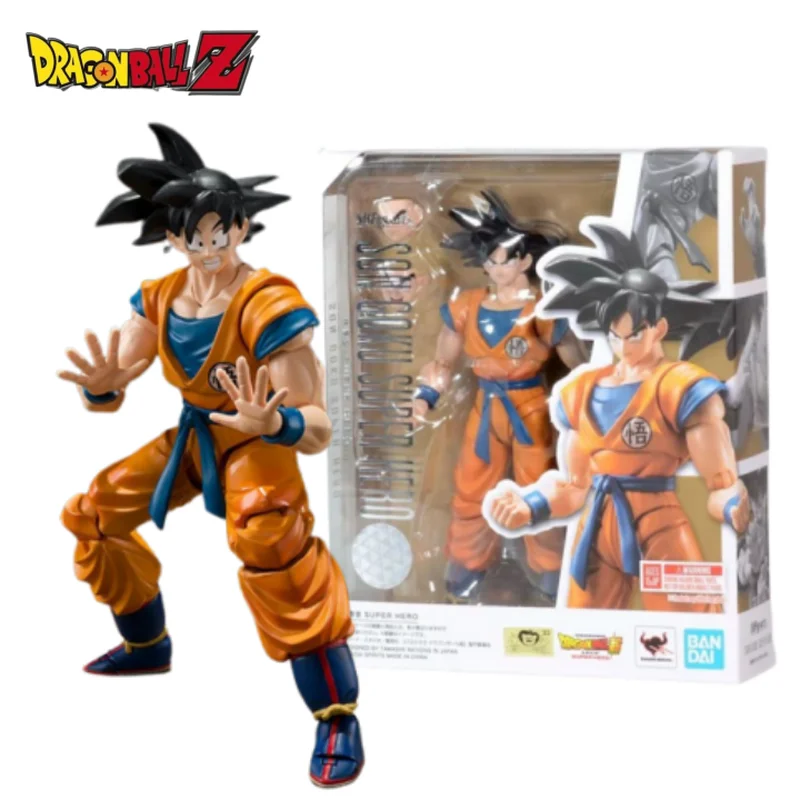 Bandai Original Shf Dragon Ball Super Hero Theatre Edition S.H.Figuarts Goku Dall Action Figures Model Toys Gift
