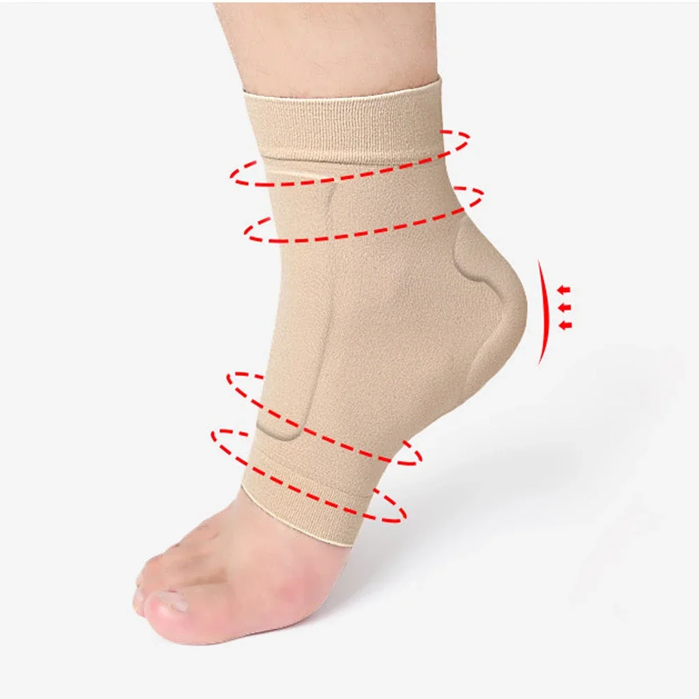 1Pair Achilles Heel Sleeve-Padded Compression Gel Sleeve/Sock for Cushion & Protection of Haglunds Bump Achilles Tendonitis compression socks,heel protectors