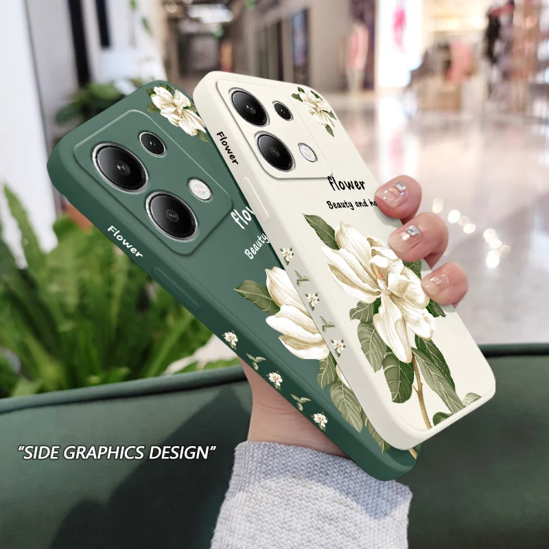 Magnolia Blossom Liquid Silicone Phone Case