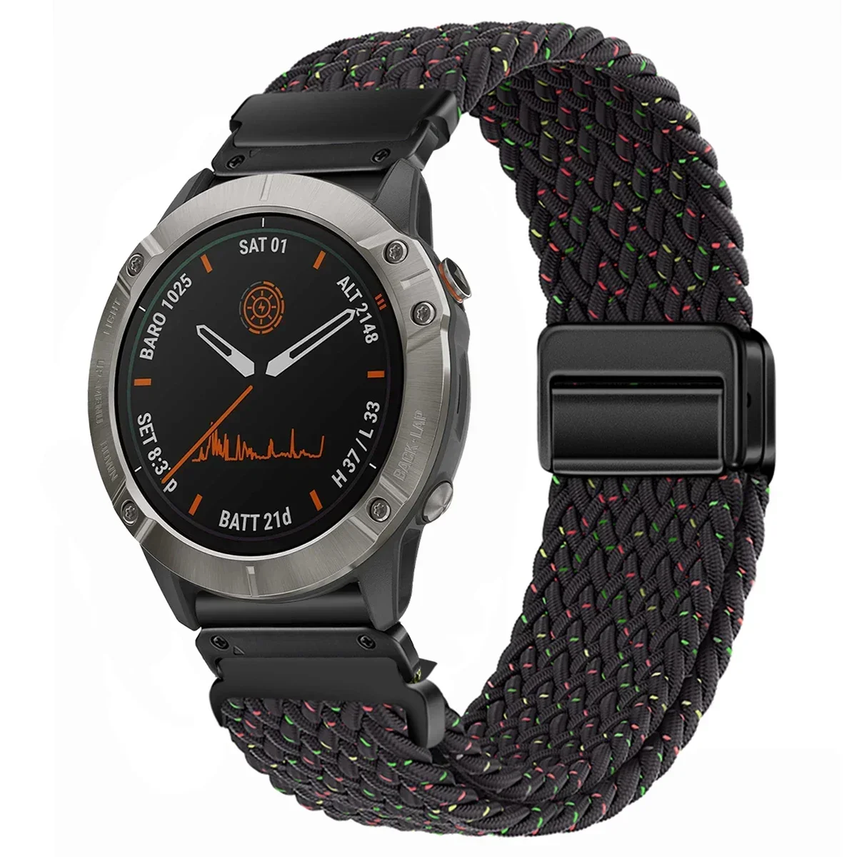 Enhanced Nylon QuickFit Smartwatch Strap - Universal 22/26mm Wristband