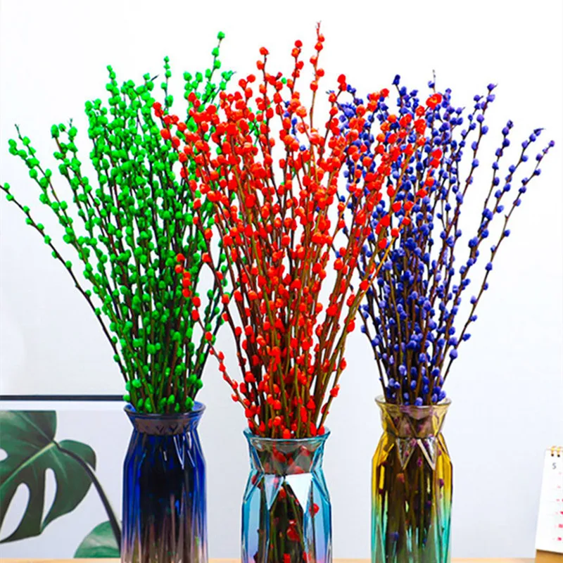 

Really Flower Silver Willow Dried Flower Fashion Home And Shop Decorations 30pcs/lot About 80cm Red,Pink,White Flore Bouquet