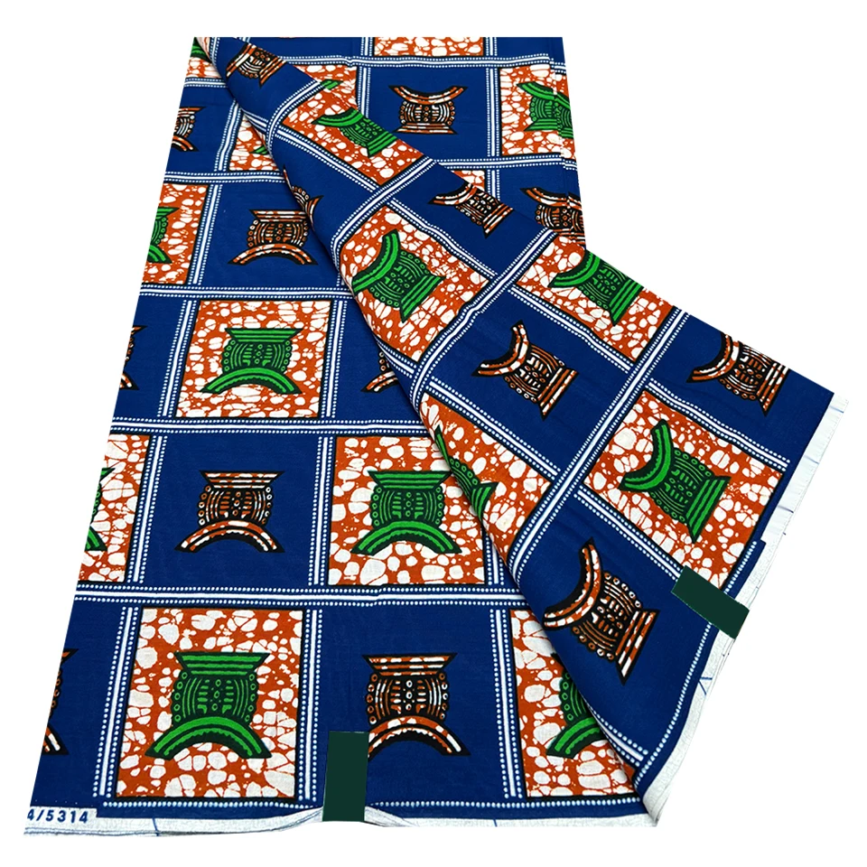 2026 New Holland Wax Cotton Fabric 6 Yards African Print Fabric Real Dutch Pagne Batik Cloth for Sewing DIY Dress, view 5