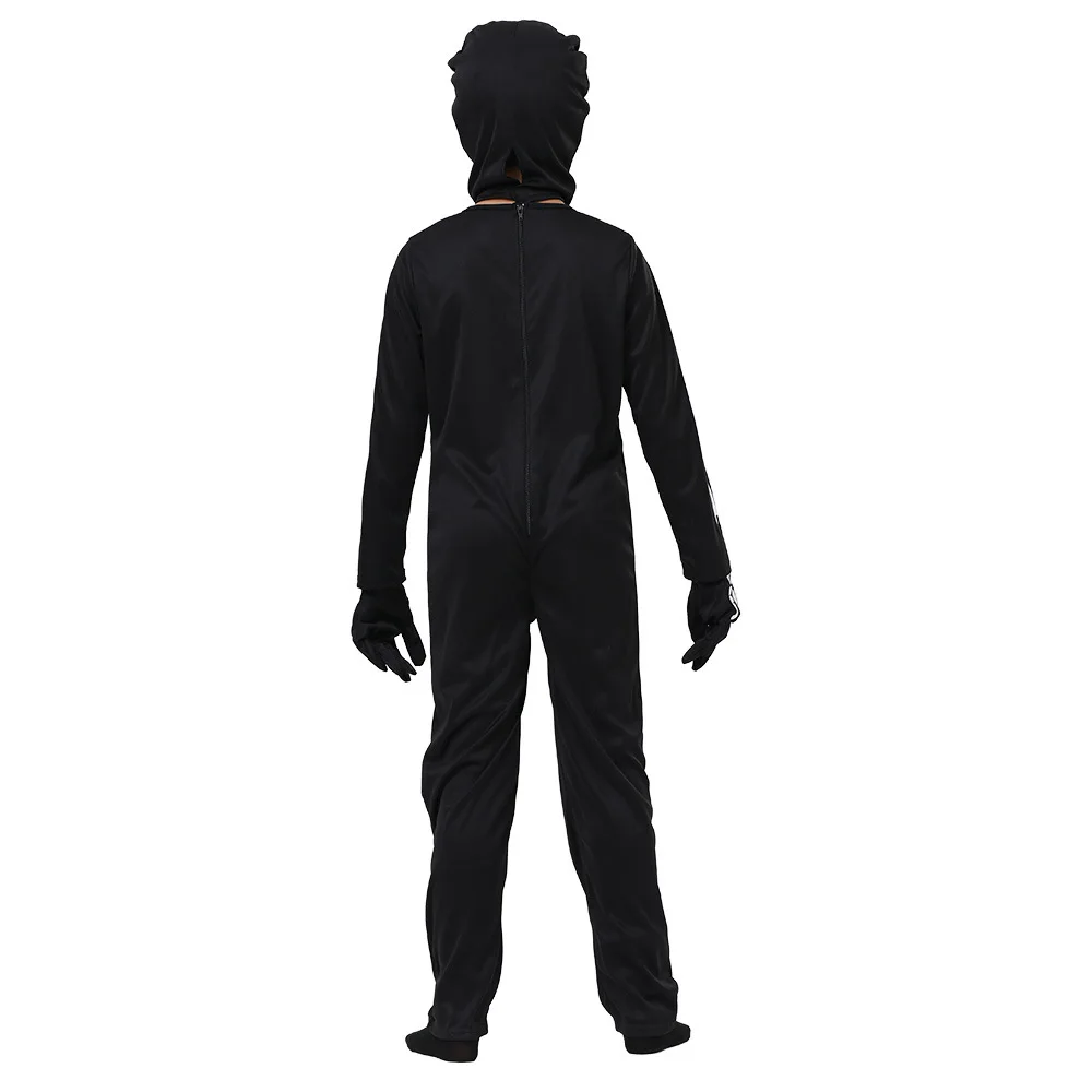 Halloween Skeleton Noctilucent Costume Child Boy Girl Cosplay Clothes Terror Jumpsuit Kids Black Outfit Easter Bodysuit Zentai