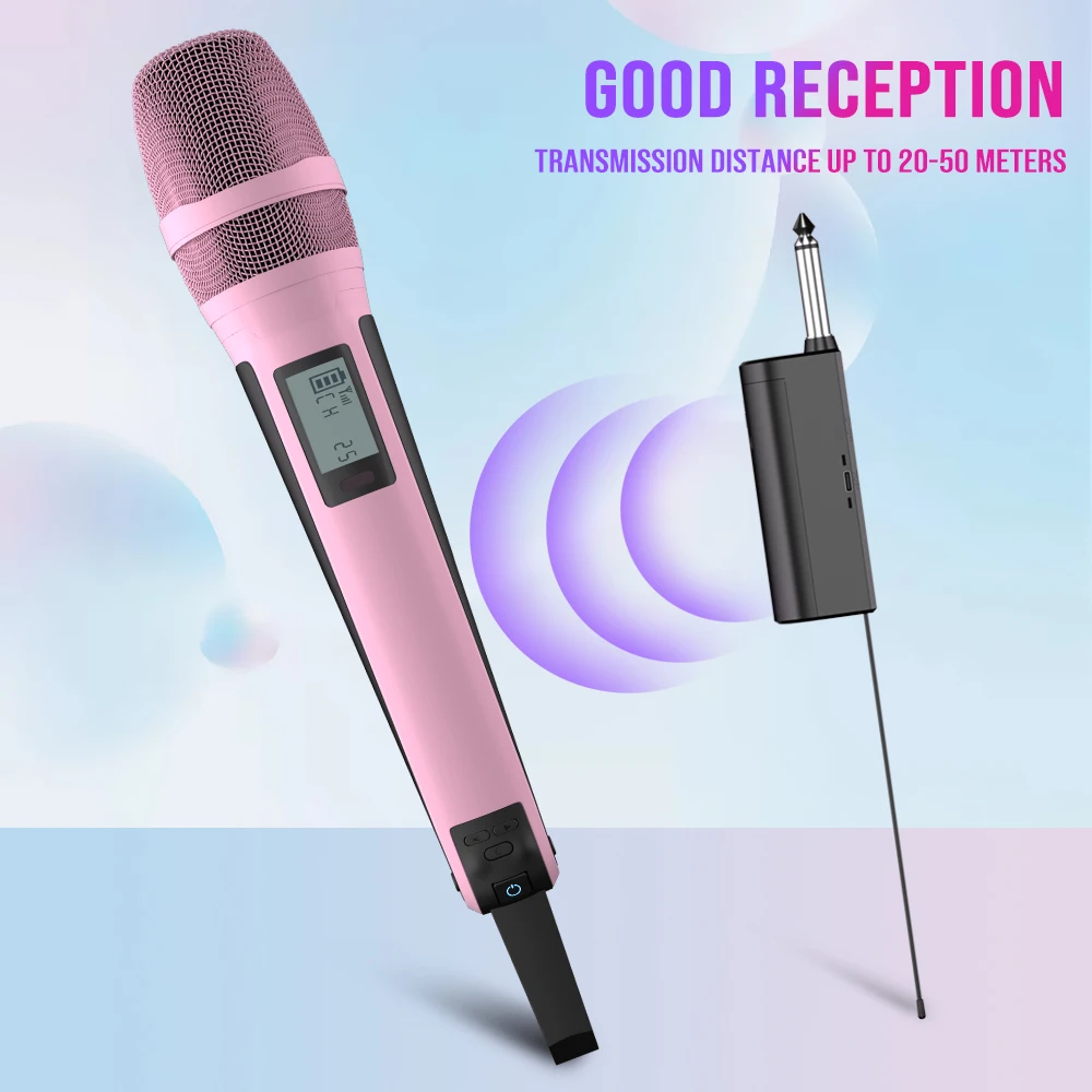G-MARK 전문 UHF 주파수 조정 가능 무선 마이크, SKM9000, 금속 셸, 파티 쇼 교육 결혼식
