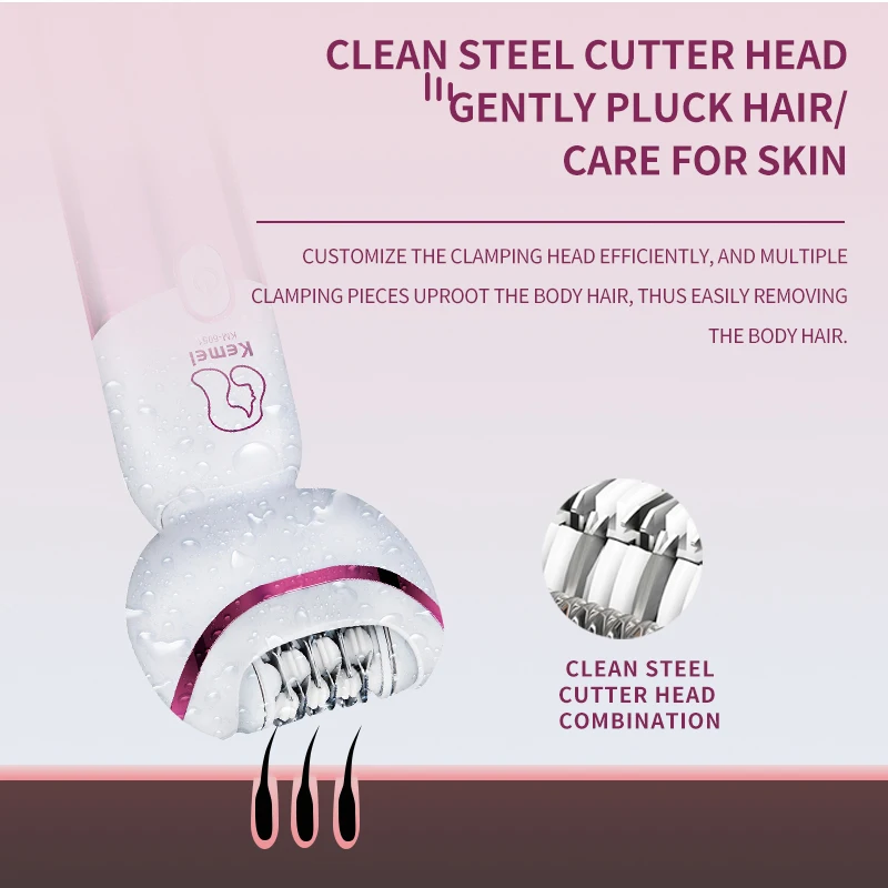 Kemei Epilator for Women 5-IN-1 Rechargeable Hair Removal