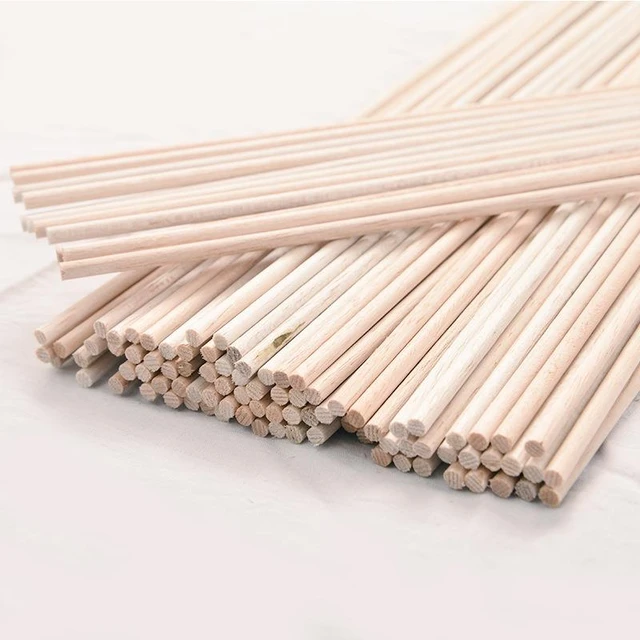 3-8mm Round Wooden Stick DIY Handmade Wood Sticks Crafts Durable Wood Dowels  Building Model Woodworking Tools - AliExpress