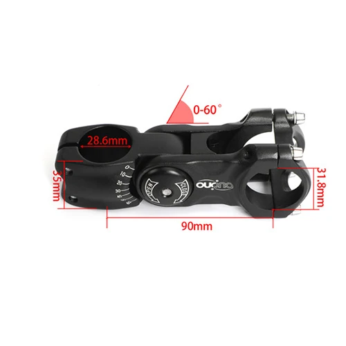 Potencia Ajustable De Bicicleta Y Bici Eléctrica - Vástago De Manillar 28,6x31,8mm, 0º-90º, 110mm