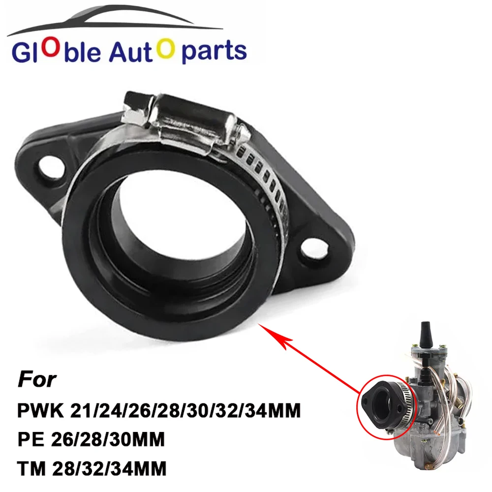For PWK PE26 28 30 TM 28 32 34 Mikuni Motorcycle Carburetor Rubber Intake Adapter Manifold Boots Fit Carb
