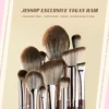 Jessup Makeup Brushes Set 15/25pcs Premium Synthetic Brown Make up Brushes Foundation Eyeshadow Concealer Blush Eyeliner, T511