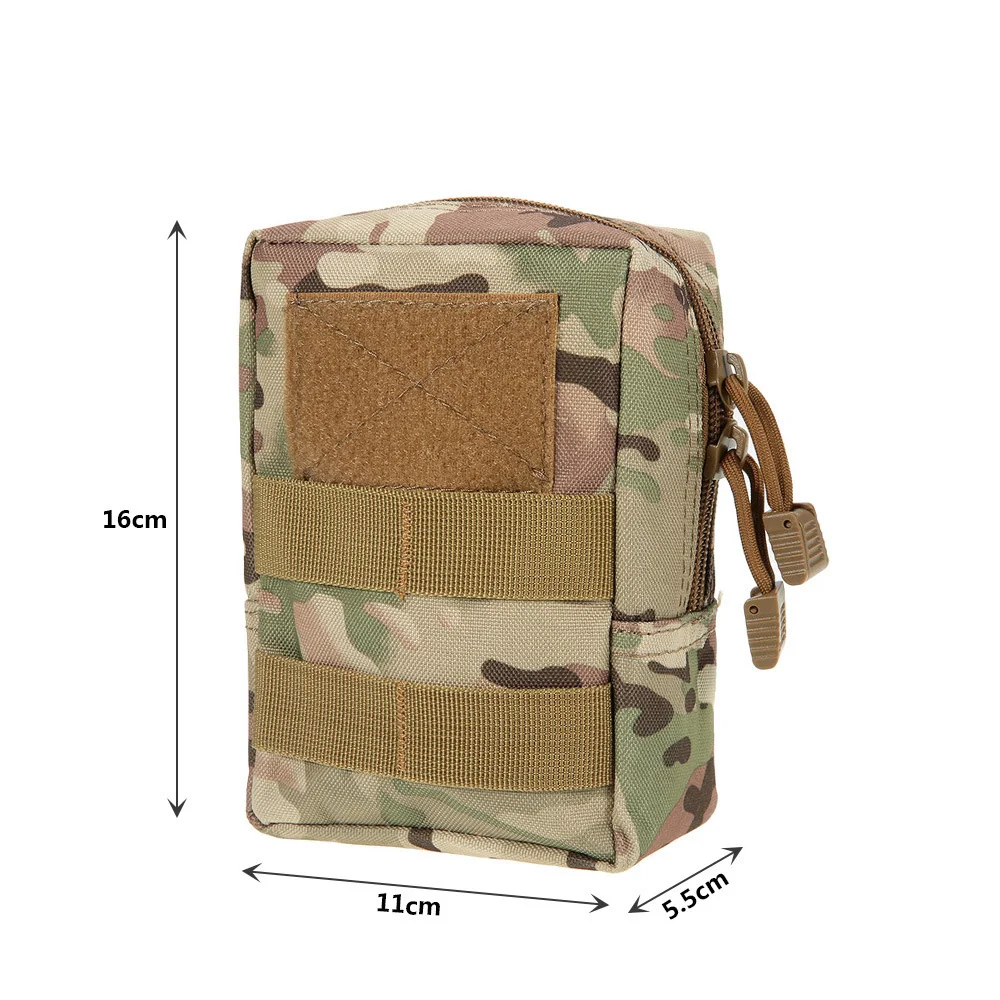 600D Tactical Outdoor Waist Bag Molle Pouch Tool Zipper Waist Pack Hungitng Accessory Belt Pouch