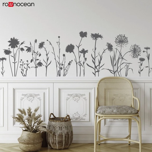 Black Floral Wall Decals