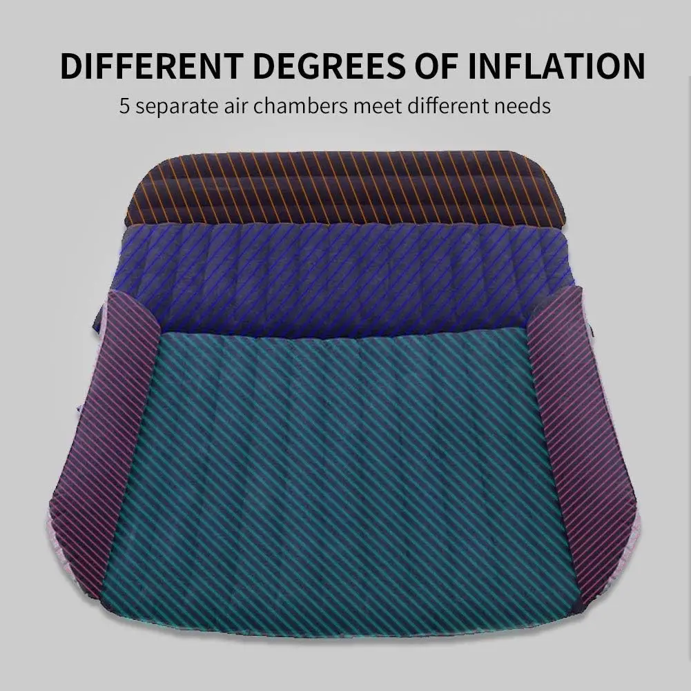Inflatable Car Air Mattress Back Seat SUV Air Mattress Car Travel Bed with Pump Kit Portable Fast Inflation Bed