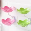 Double Layer Flowers Lotus Shape Draining Soap Dish Soap Box Plate Holder Portable Punch-free Soap Tray Bathroom Accessories 2