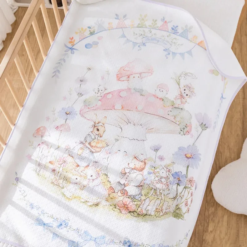 Waterproof Baby Diaper Changing Mat Castle Diaper Changing Pad Cover 80x100cm Cotton Printed Washable Baby Breathable Urine Pad