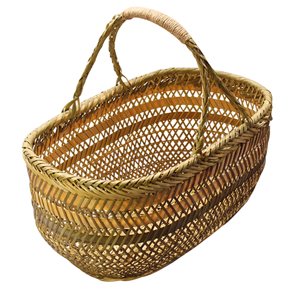 

Large Storage Basket Easter Eggs Basket Woven Plant Baskets Woven Gift Baskets Egg Basket with Handle Decorative Planter Basket