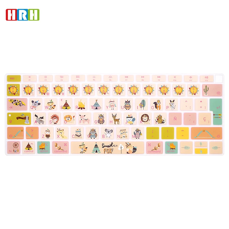 

HRH Spanish Stylish Design Keyboard Cover Skin For MacBook New Air 13.3"A1932(2018 Release) EU Version