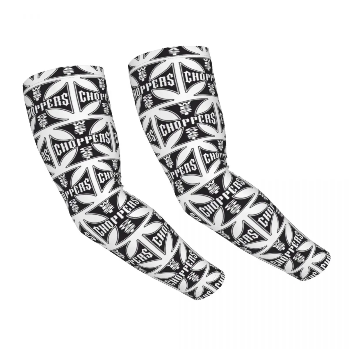 

West Coast Chopper Iron Cross Cooling Arm Sleeves for Women Men Fishing Cycling Driving Tattoo Cover Up