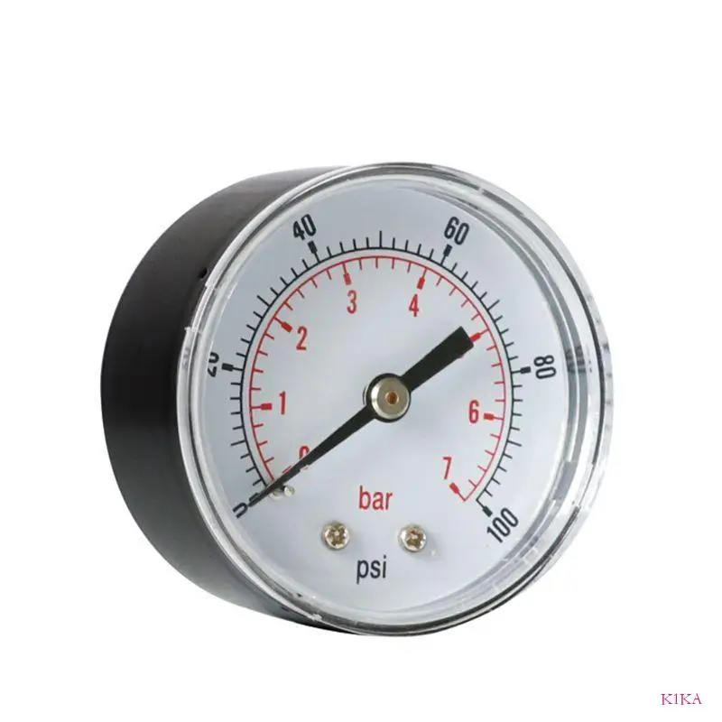 K1KA 압력 게이지 52mm 다이얼 1/4 BSPT 수평 0/15,30,60.100,160,300 PSI 및 Bar