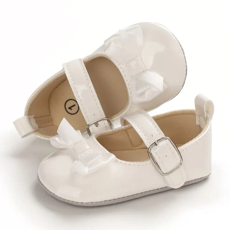 Baby Girl Shoes Bow Flats Non-slip Infant Kids Formal Sandals Toddler Walkers 5
