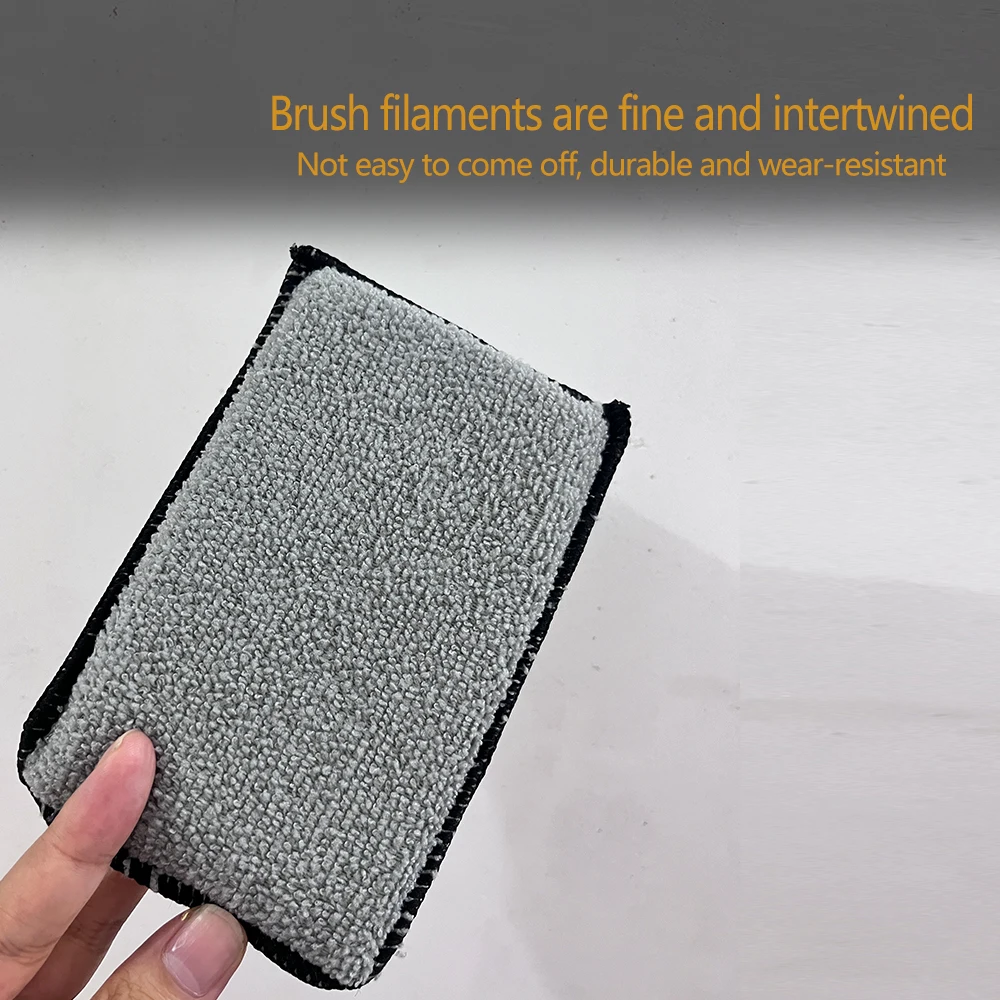 Double Side Car Interior Scrubbing Sponge for Leather Interior Car Wash Pad No Scratch Car Microfiber Scrubbing Sponge 4