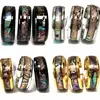 Wholesale 20Pcs/Lot Color Mix Retro Shell Filled Stainless Steel Rings Male Trendy Party Jewelry Lover Band 2
