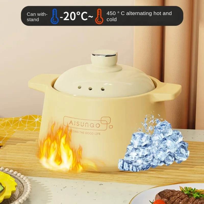 Electric clay pot, stew pot, soup pot, fully automatic household plug-in stew pot, electromagnetic stove, ceramic clay pot, soup 4