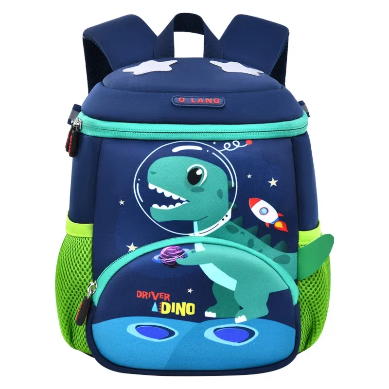 Green Dinosaur School Bags for boys Light Weight Ridge Protection Kindergarten Backpack Primary Student Schoolbag Children's Bag 1