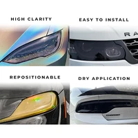 Car Headlight Tint Film Self-Adhesive Light PVC Vinyl Black Sticker Tailing Lamp Mods Stickers Decal Sticker For BMW For Tesla 4