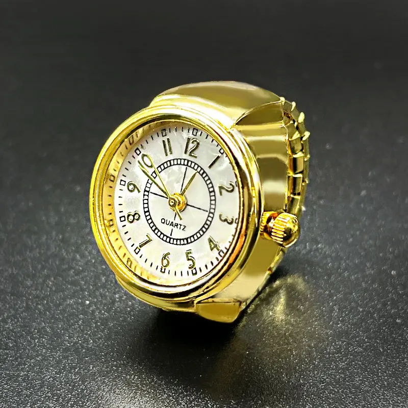 Quartz Digital Finger Watch Ring for Women Men Couple Mini Watches